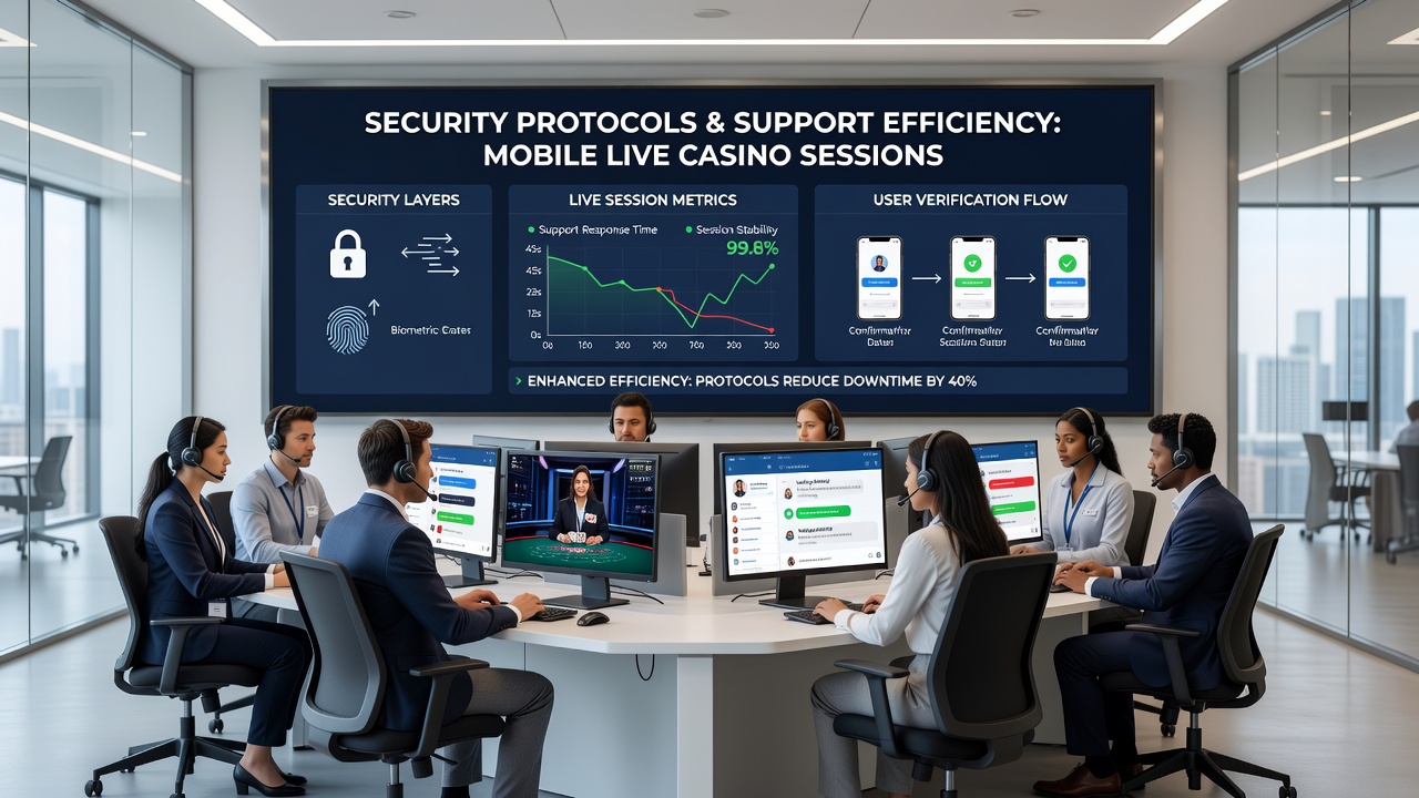 Support-Team analysiert verschlüsselte Sitzungsdaten während einer mobilen Live-Casino-Session